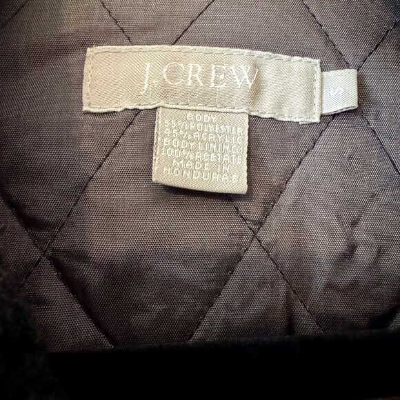 90's J.Crew Sherpa Fleece Coat — Charcoal Gray (Small) - Picture 2 of 4